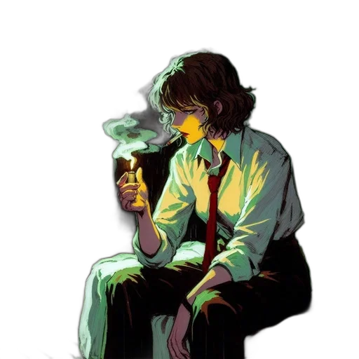 staff, jacket, concept art, comic book art transparent PNG cut-out