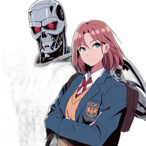 robot, weapon, jacket, mask transparent PNG cut-out