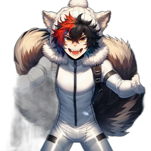 jacket, staff, creature, animal transparent PNG cut-out