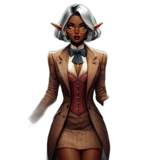 staff, jacket, dress, concept art transparent PNG cut-out