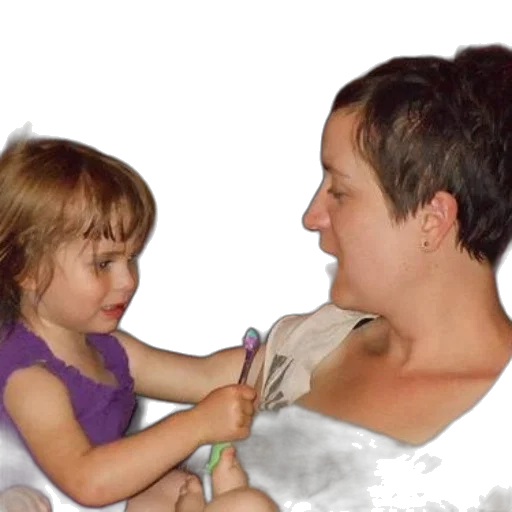 photorealistic, woman, child, sit transparent PNG cut-out