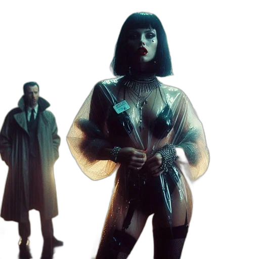 jacket, concept art, cyberpunk, comic book art transparent PNG cut-out