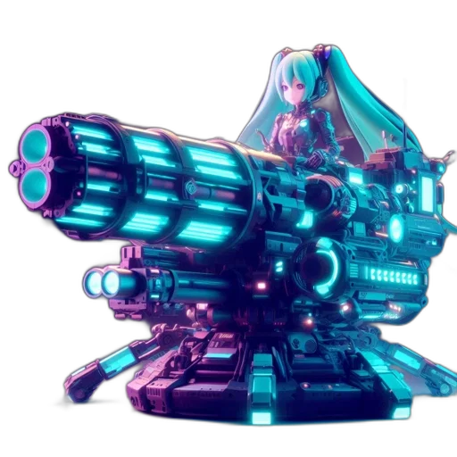 weapon, robot, sword, staff transparent PNG cut-out
