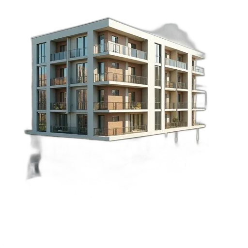 building, furniture, 3d render, concept art transparent PNG cut-out