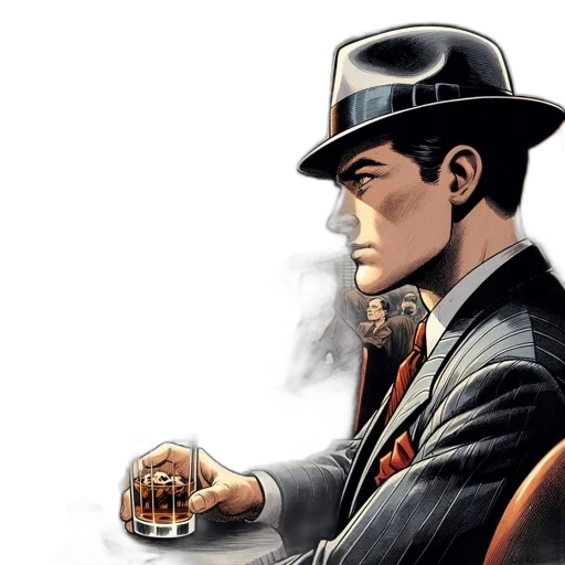 hat, face, comic book art, concept art transparent PNG cut-out