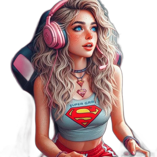 face, comic book art, fantasy art, cartoon transparent PNG cut-out