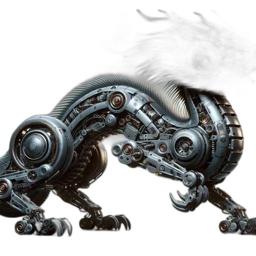 dragon, robot, creature, weapon transparent PNG cut-out