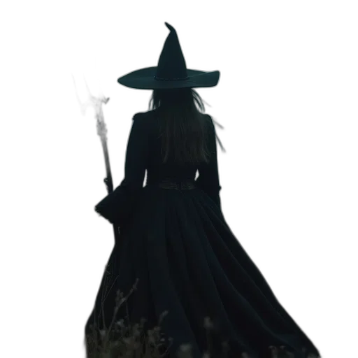 dress, staff, hat, mask transparent PNG cut-out