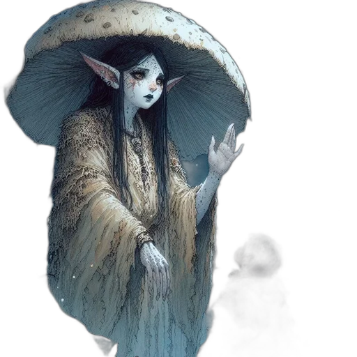 hat, mask, creature, staff transparent PNG cut-out