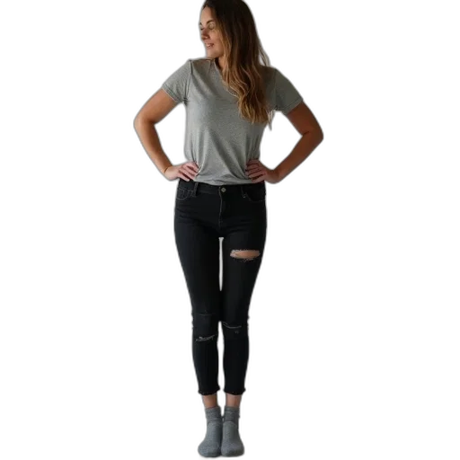 jacket, staff, shoes, monochrome transparent PNG cut-out