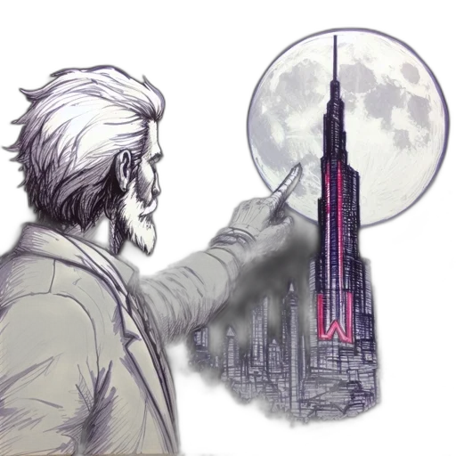 concept art, comic book art, cyberpunk, cartoon transparent PNG cut-out