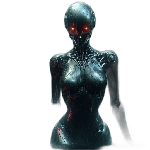 robot, dress, creature, face transparent PNG cut-out