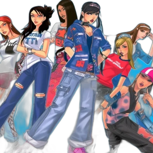 concept art, anime, comic book art, vaporwave transparent PNG cut-out