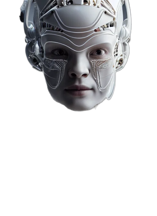 mask, robot, face, crown transparent PNG cut-out