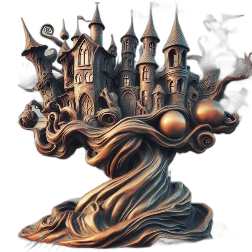 crown, dragon, tree, hair transparent PNG cut-out