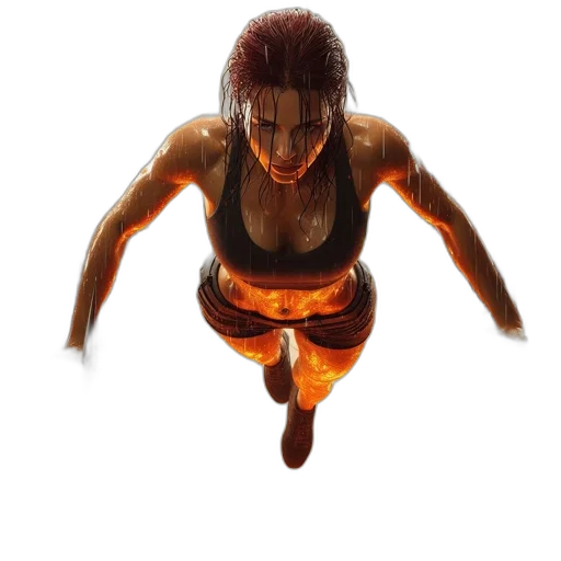 hair, creature, concept art, 3d render transparent PNG cut-out