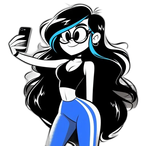 dress, staff, hair, robot transparent PNG cut-out