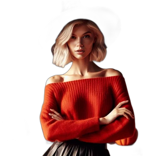 dress, hat, hair, jacket transparent PNG cut-out