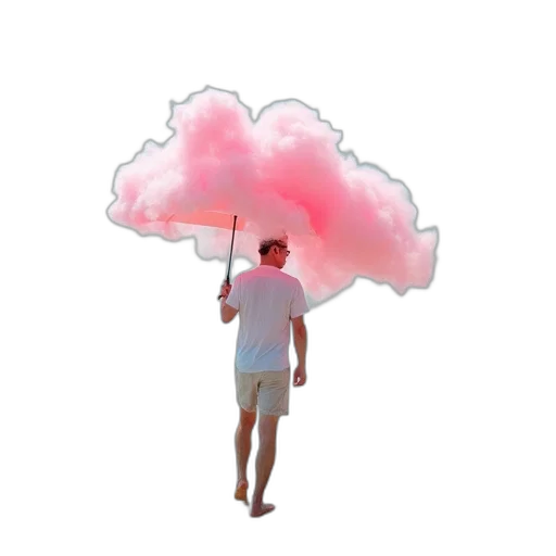 umbrella, staff, concept art, 3d render transparent PNG cut-out