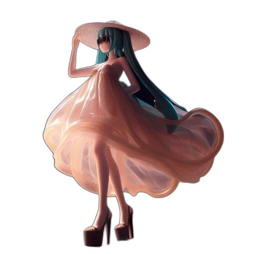 dress, robot, hat, shoes transparent PNG cut-out