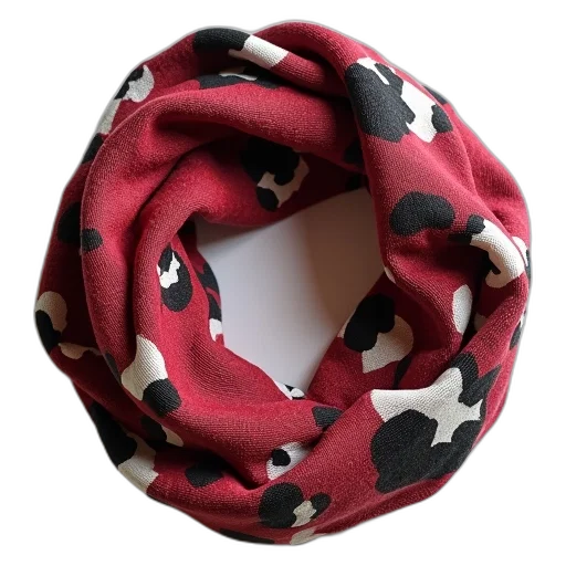 red, infinity, scarf, can transparent PNG cut-out