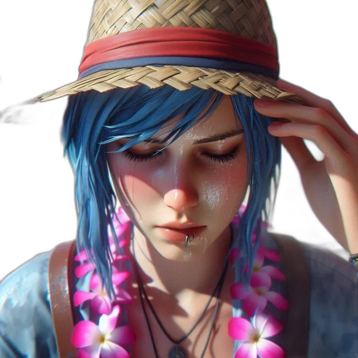hat, face, jewelry, dress transparent PNG cut-out