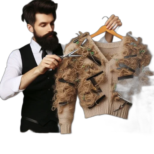 jacket, hair, staff, concept art transparent PNG cut-out