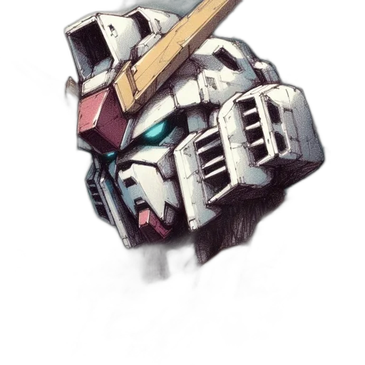 weapon, robot, sword, face transparent PNG cut-out