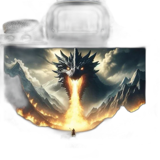 dragon, sword, crown, weapon transparent PNG cut-out