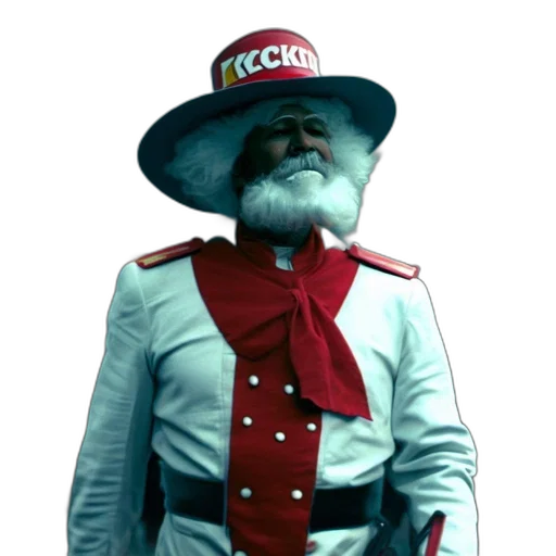 staff, hat, jacket, face transparent PNG cut-out