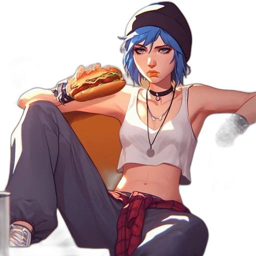 food, concept art, cyberpunk, anime transparent PNG cut-out