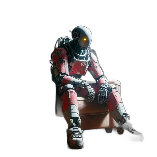 robot, jacket, weapon, furniture transparent PNG cut-out