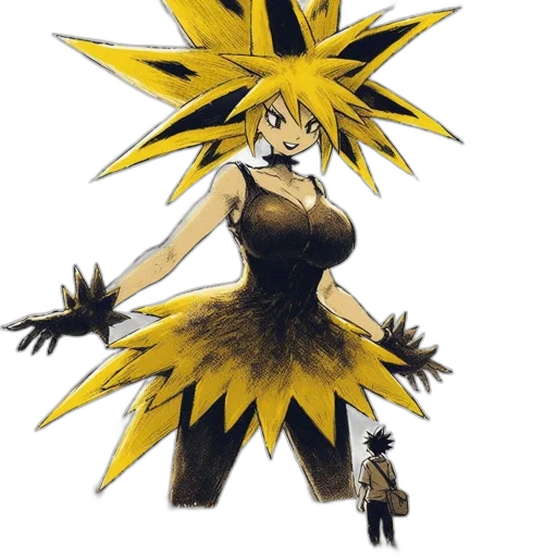 dress, flower, hair, staff transparent PNG cut-out