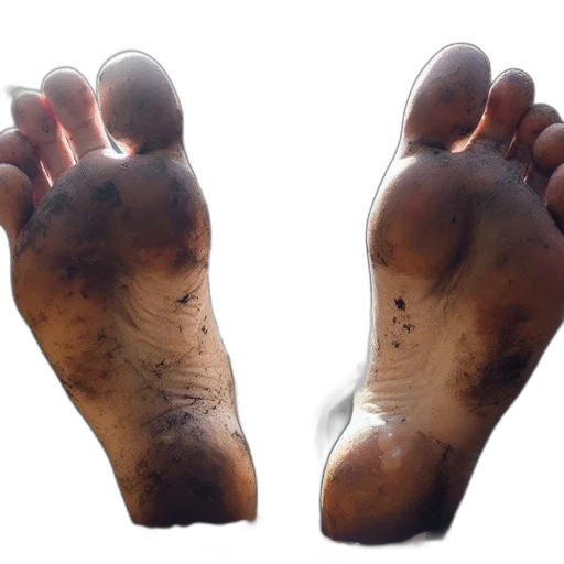 shoes, pair, muddy, feet transparent PNG cut-out