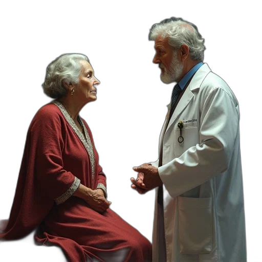 staff, doctor, talking, old transparent PNG cut-out