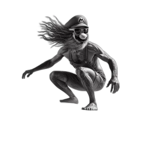 creature, mask, robot, hair transparent PNG cut-out