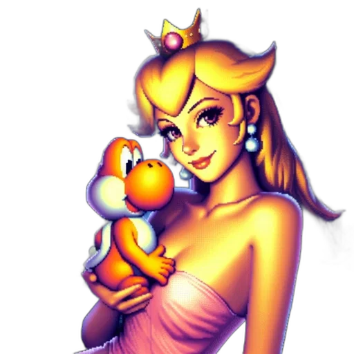crown, dress, pixel art, concept art transparent PNG cut-out