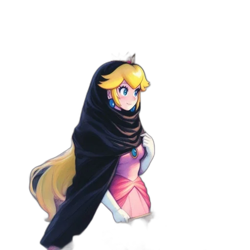 dress, staff, weapon, mask transparent PNG cut-out