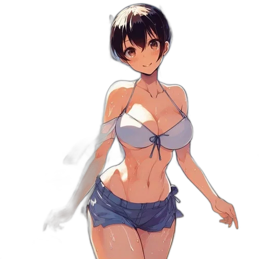 dress, weapon, staff, anime transparent PNG cut-out