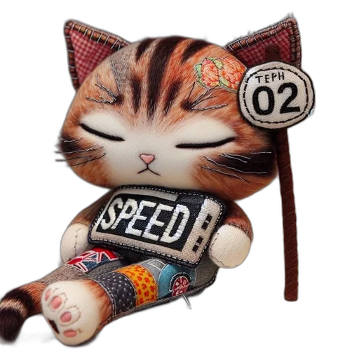 3d render, concept art, handmade, stuffed transparent PNG cut-out
