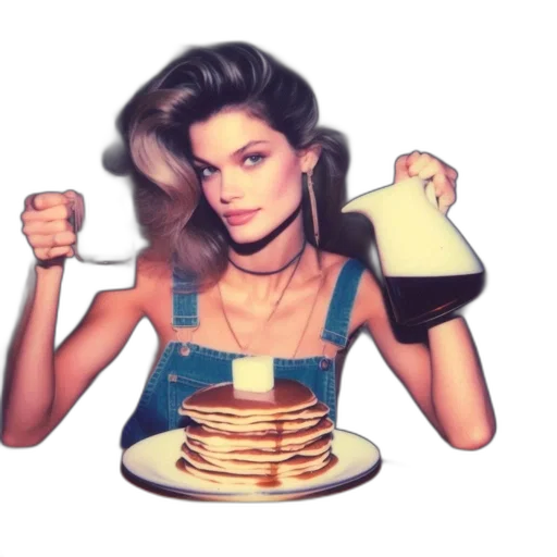 food, vaporwave, pixel art, photorealistic transparent PNG cut-out