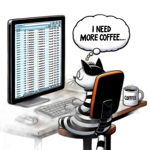 humorous, illustration, cat, wearing transparent PNG cut-out