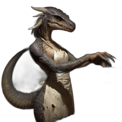 dragon, animal, creature, staff transparent PNG cut-out