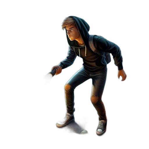 jacket, weapon, creature, face transparent PNG cut-out
