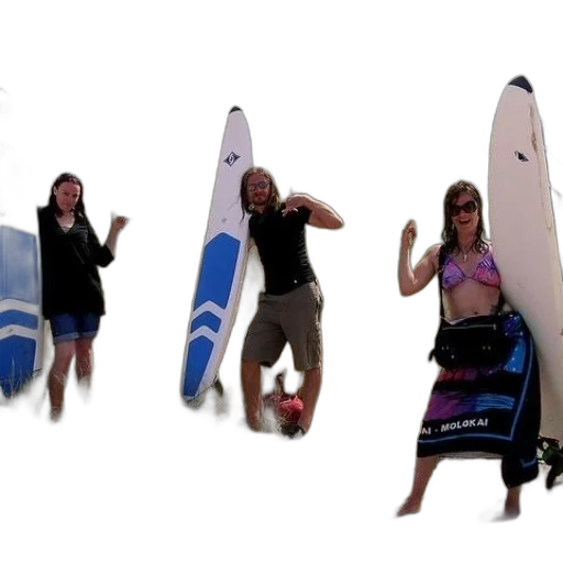 3d render, beach, man, two transparent PNG cut-out