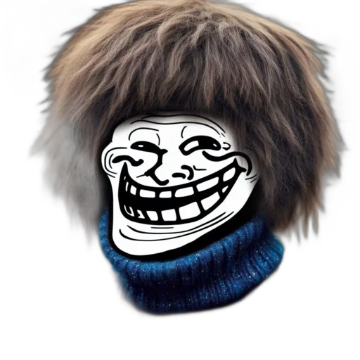 hat, mask, hair, face transparent PNG cut-out