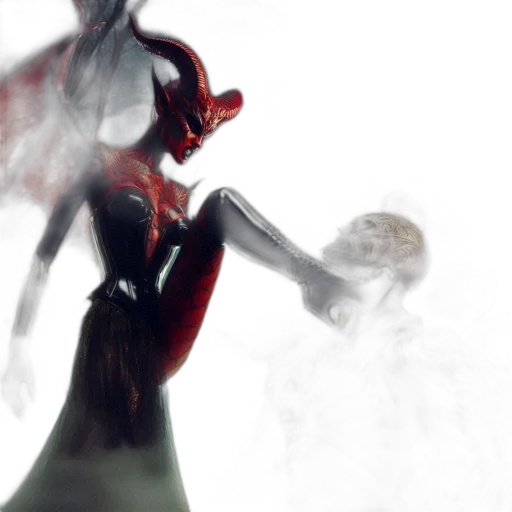 mask, creature, dragon, staff transparent PNG cut-out