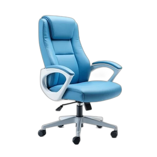 furniture, 3d render, blue, modern transparent PNG cut-out
