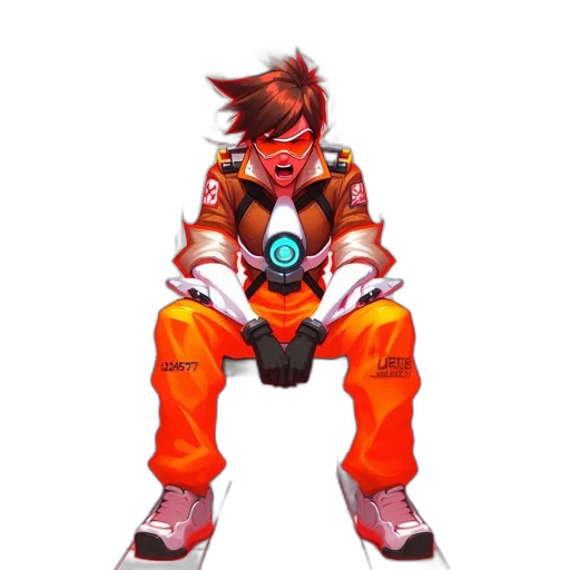 jacket, staff, robot, weapon transparent PNG cut-out