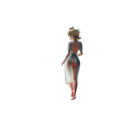 dress, staff, crown, creature transparent PNG cut-out